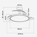 VENTILADOR TECHO U.BLUE DUSTER 7042W RETRAC DC BCO