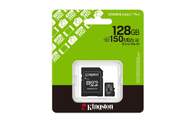 TARJ. MEM. KINGSTON CANVAS 128 GB   ADAPTADOR