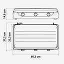 HORNILLO U.BLUE 7013 3F NEGRO. BASE INOX C/TAPA
