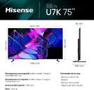 TV HISENSE 75%%%quot; 75U7KQ UHD MINILED ULED QLED 144HZ