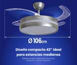 VENTILADOR TECHO RET ARTICA AVTECHR72S SILVER 72W