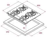 ENCIM. TEKA GBC64000KB 4 BUT 112580005 CRISTAL GAS