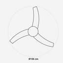 VENTILADOR TECHO U.BLUE MISTRAL 3042 106CM LUZ