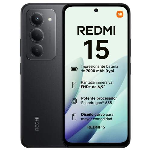 Xiaomi Redmi 15 NFC 6/128 GB Negro