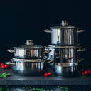 BATERIA COCINA MONIX OPTIMA 5 PIEZAS TAPA CR/INOX