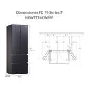 FRICOM. HAIER HFW7720ENMB 200x70 NEGRO 4P