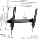 SOPORTE TV VOGEL%%%#39;S WALL 3315 TILTING MOUNT 40%%%quot;A 65