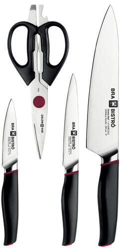 Set de 3 Cuchillos + Tijeras Bra Bistro