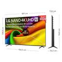 TV LG 85%%%quot; 85NU8E0B3LA UHD NANO A7 WEBOS26 HDR10PRO