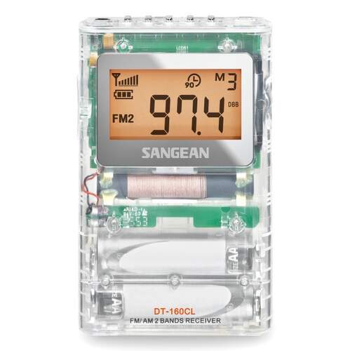 Radio bolsillo Sangean DT-160 transparente