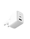 CARGADOR KSIX 1XUSB C  1XUSB A GAN 45W BLANCO
