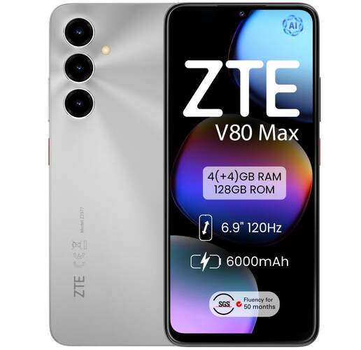 ZTE V80 MAX 4/128 GB Stellar Silver
