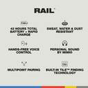 AURICULARES SKULLCANDY RAIL NEGRO INALAMBRICOS