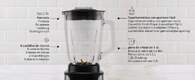 BATID. VASO UFESA MOONSTONE 1500W 1,5L V/C 6CUCHI