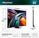TV HISENSE 85%%%quot; 85UR9S UHD RGBMINILED SMARTTV 180HZ