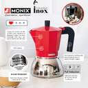 CAFET. ITALIANA MONIX INDUCTION INOX RED 9T