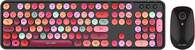 TECLADO RATON ELBE PTR-104 VINTAGE ROSA INALAM