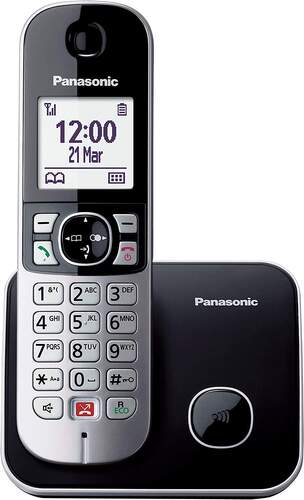 Teléfono Inalámbrico Panasonic KX-TG6851SPB Negro