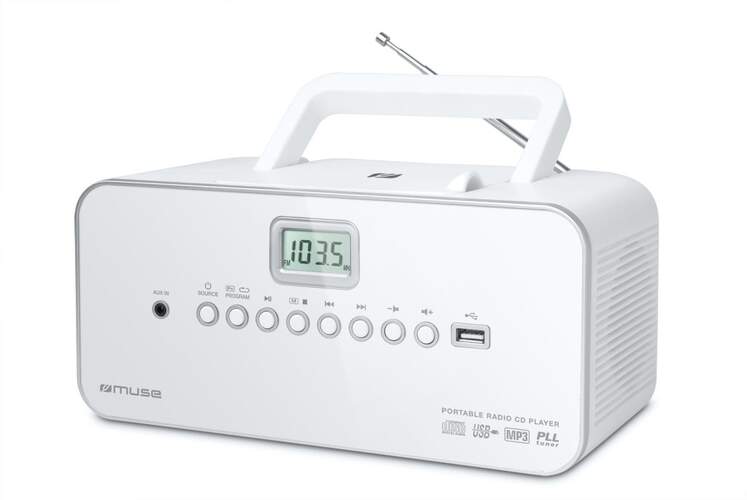 Radio CD Muse D-28 RDW blanco