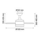 VENTILADOR TECHO SULION NINA 26W 132CM BCO