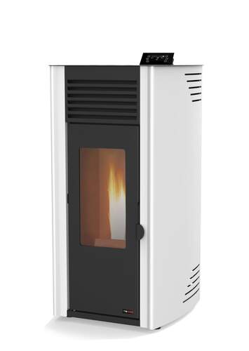 Estufa de Pellet Red Pod First Hydro 13 kW Branca Agua