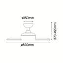 VENTILADOR TECHO SULION LILY 18W 56CM BCO/MADERA