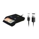 LECTOR DNI ELECTRONICO WOXTER USB-C ADAP. NEGRO