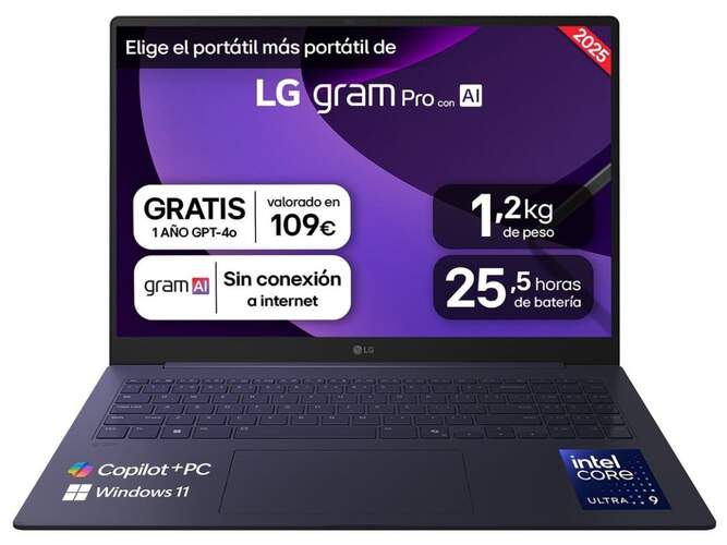 Ordenador port&aacute;til LG GRAM 16Z90TS