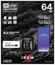 TARJ. MEM. GOODRAM MICRO SD 64GB UHS I U3 A2  ADAP