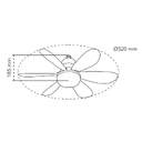 VENTILADOR TECHO CRISTAL NIKIYA 18W ROSCA E27 MD