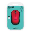 RATON OPTICO LOGITECH M220 SILENT WIRELESS ROJO