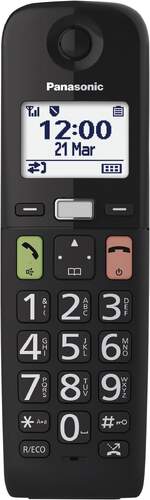 Tel&eacute;fono inal&aacute;mbrico Panasonic KX-TGU112EXB Duo Negro
