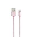 CABLE DCU LIGHTNING a USB A 1M ROSA DORADO