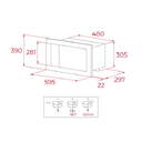 MICR. TEKA ML8200BIS BK CRISTAL 20L 112060001