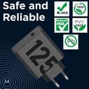 CARGADOR MOTOROLA 1XUSB C DE 125W CABLE USB C 1M