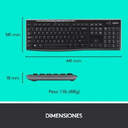 TECLADO RATON LOGITECH MK270 WIRELESS USB