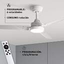 VENTILADOR TECHO JATA JVTE4233 106CM LED 3A DC BCO