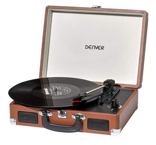 Tocadiscos Denver VPL-120 Marr&oacute;n