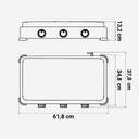 HORNILLO U.BLEU 7011 3F NEGRO C/TAPA