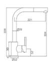 GRIFO COCINA IMEX GCE006NG MALTA NEGRO MATE