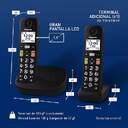 TELEFONO DECT PANASONIC KX-TGU112EXB DUO NEGRO