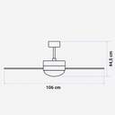 VENTILADOR TECHO U.BLUE MISTRAL 3042 106CM LUZ