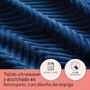 MANTA DAGA RELAX SUAVE AZUL 160X120 3P 6T LAVABLE