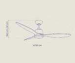 VENTILADOR TECHO ARTICA AVTECH18N NGR 18W 132 CM