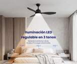 VENTILADOR TECHO ARTICA AVTECH18N NGR 18W 132 CM