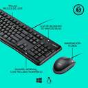 TECLADO RATON LOGITECH MK120 CON CABLE USB