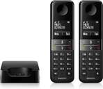 TELEFONO DECT PHILIPS D4702B/34 DUO BLACK 1,8%%%quot;