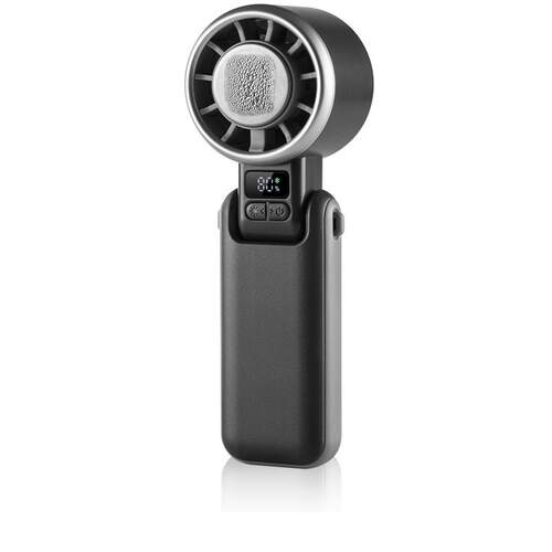 Ventilador Mano Cristal Ice Pro Negro- Bater&iacute;a 3600mAh, 5 velocidades, USB-C, Bater&iacute;a aprox. 4,5h