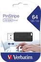 MEMORIA USB 2.0 VERBATIM PINSTRIPE 64 GB NEGRO