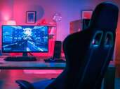 SILLA GAMING NASA PIONEER LED RGB CON MANDO